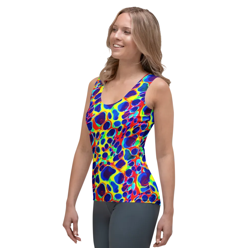 Electric Riverbed on Women's Tank Top — Left Front