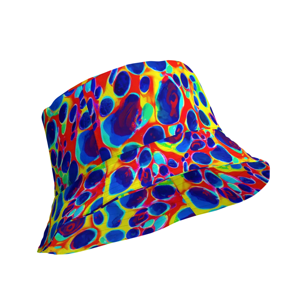 Electric Riverbed on Reversible Bucket Hat — Product details Outside