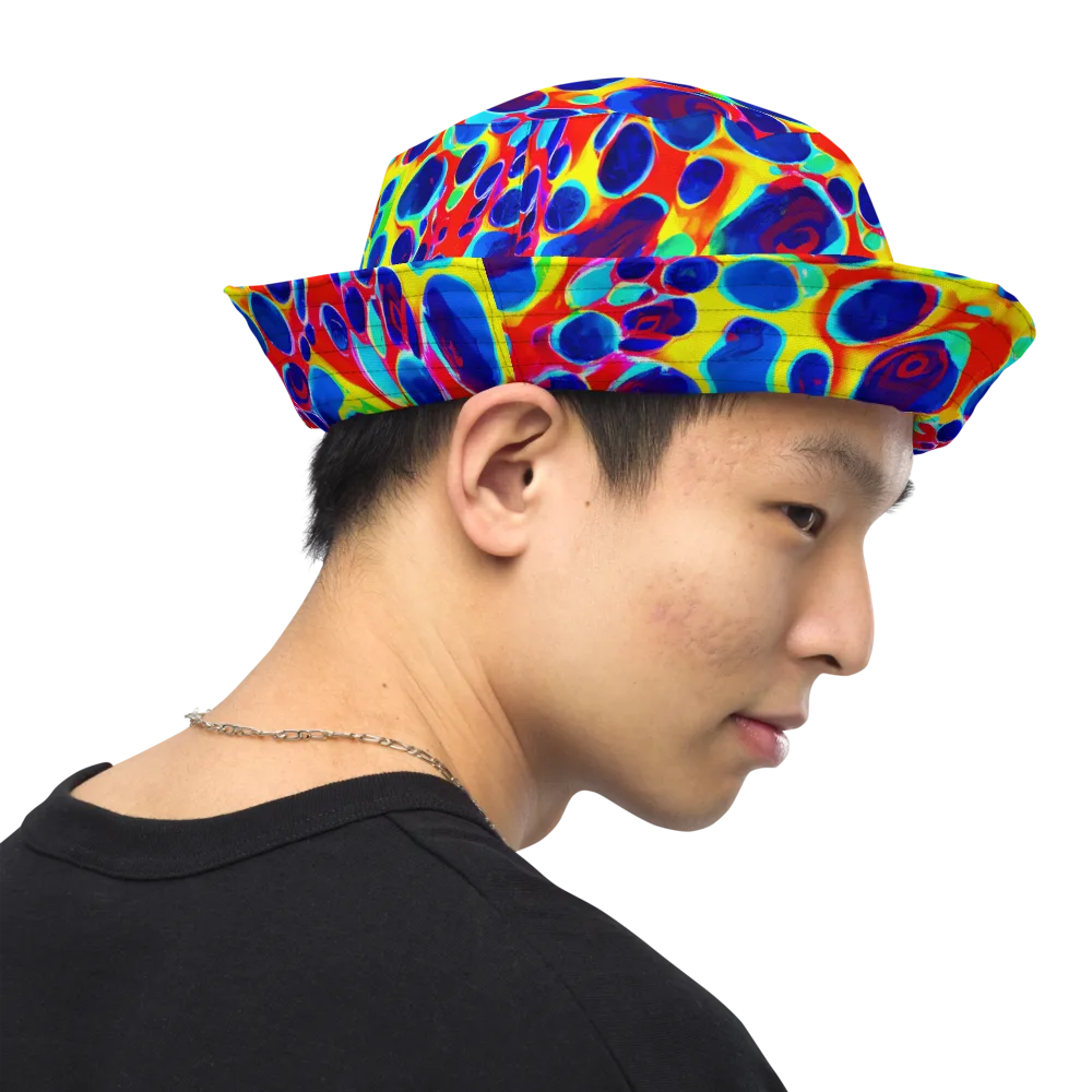Electric Riverbed on Reversible Bucket Hat — Right Outside
