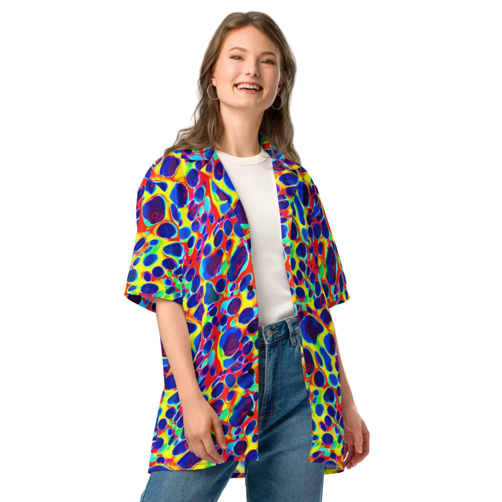 Electric Riverbed on Button Shirt — Front