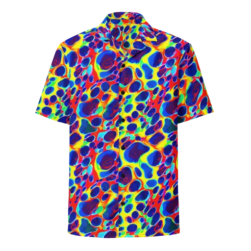 Electric Riverbed on a Button Shirt