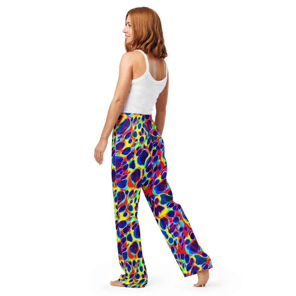 Electric Riverbed on Women's Pajama Pants — Back