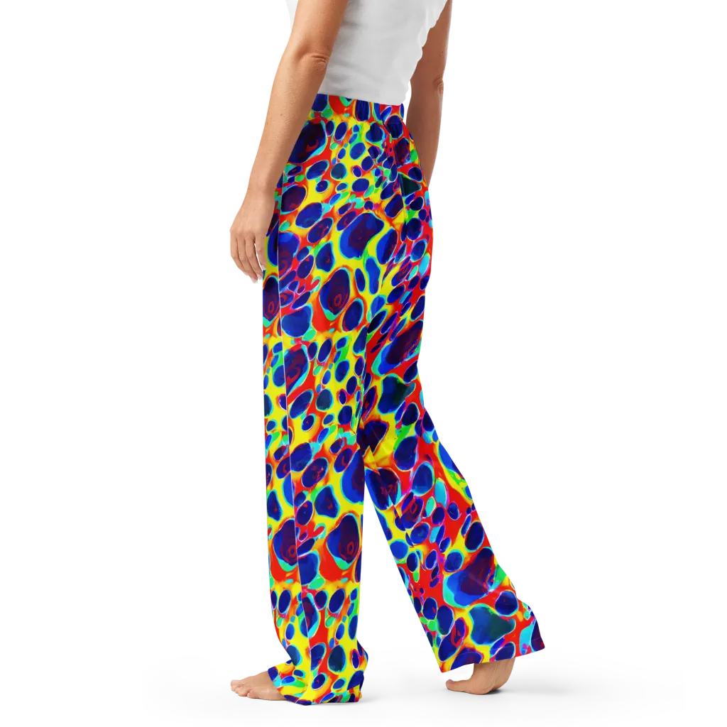 Electric Riverbed on Women's Pajama Pants — Left