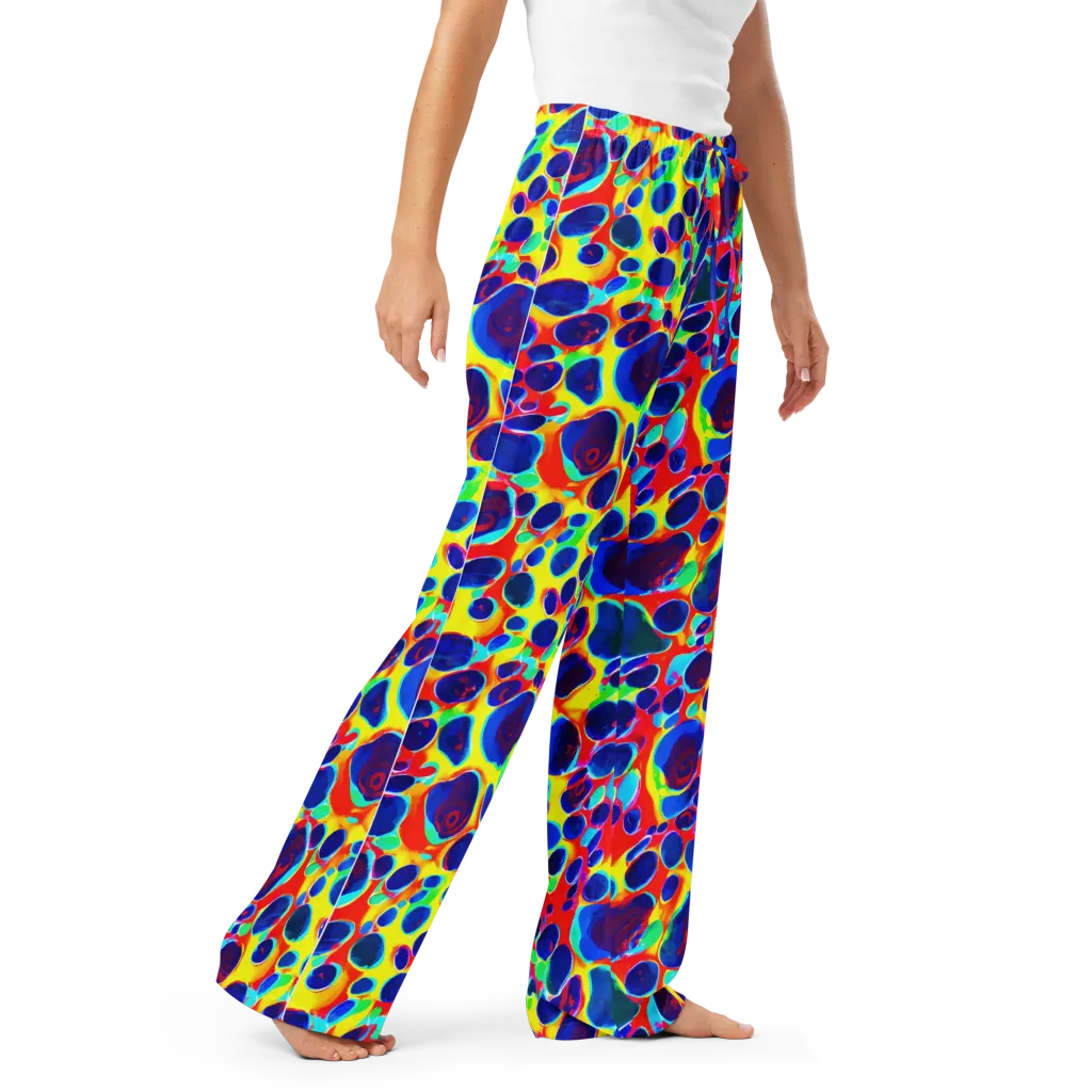 Electric Riverbed on Women's Pajama Pants — Right Front