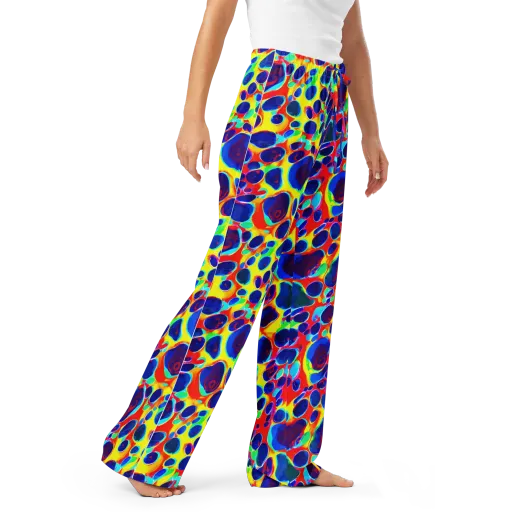 Electric Riverbed on a Women's Pajama Pants