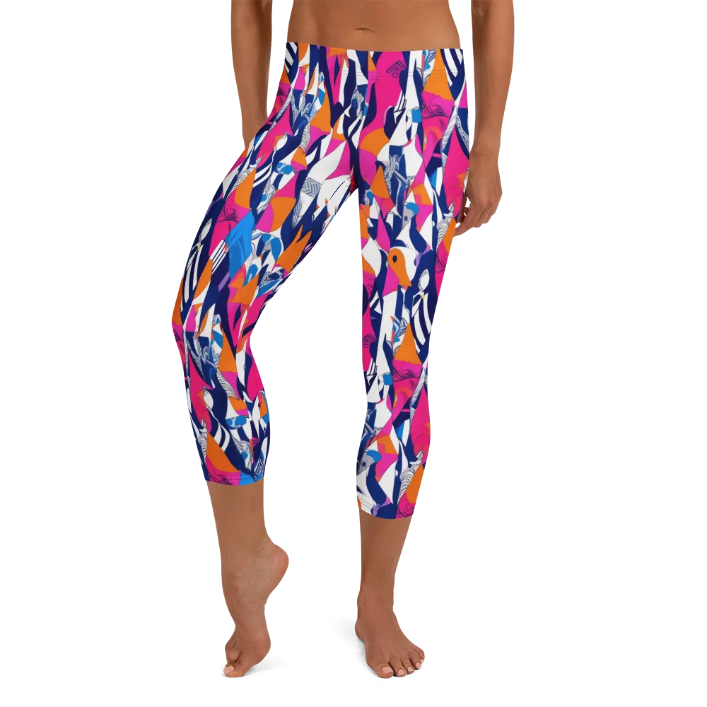 Neon Couture on Capri Leggings — Front