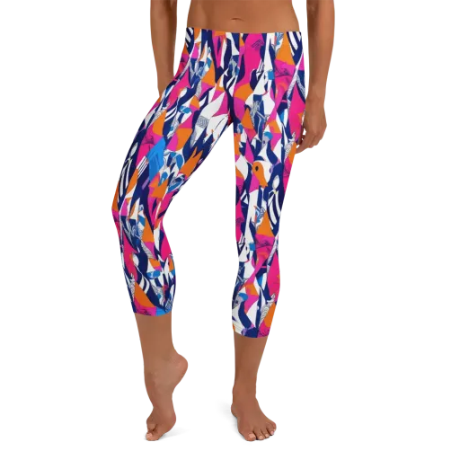 Neon Couture on a Capri Leggings