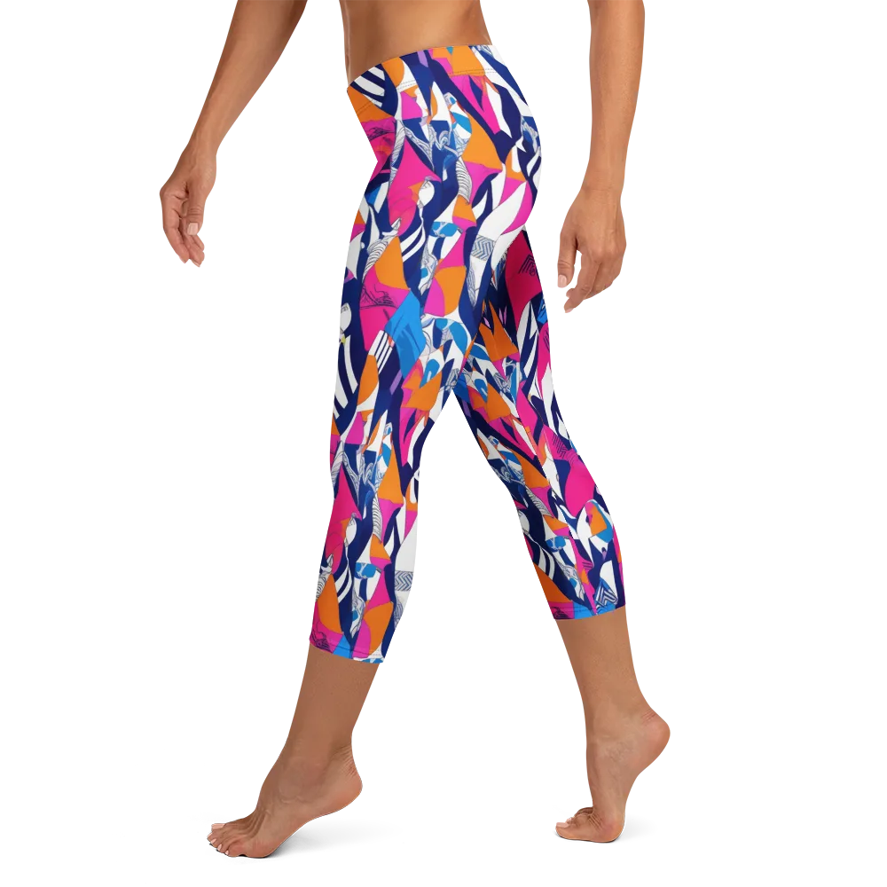Neon Couture on Capri Leggings — Left