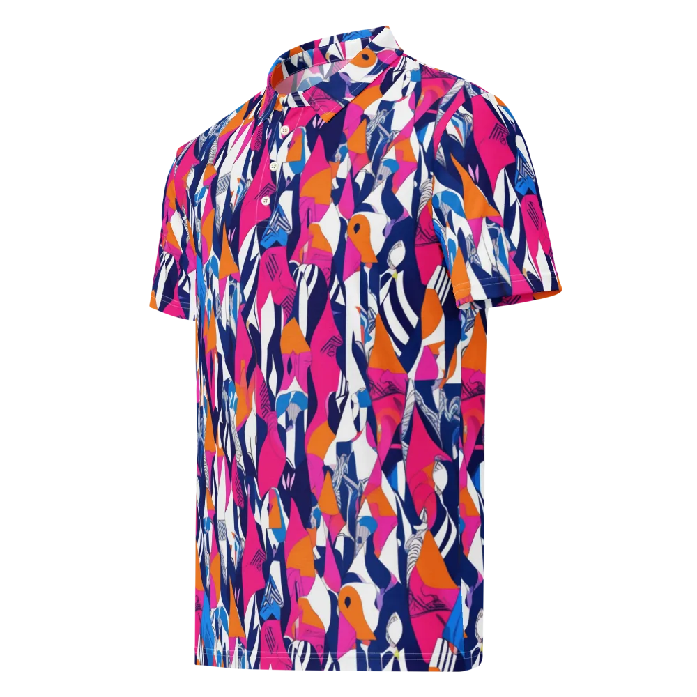 Neon Couture on Men's Slim Fit Polo Shirt — Left Front