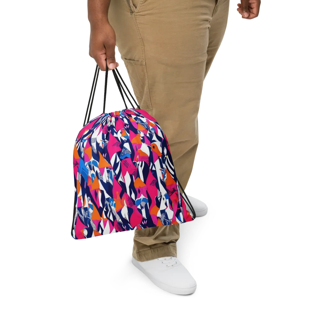 Neon Couture on Drawstring Bag — Front