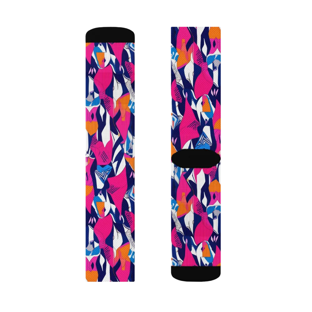 Neon Couture on Socks — Right Sock