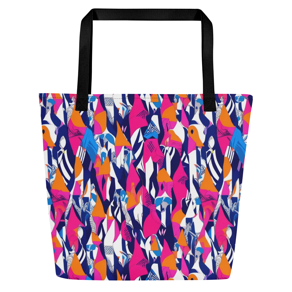 Neon Couture on Large Tote Bag W/ Pocket — Front