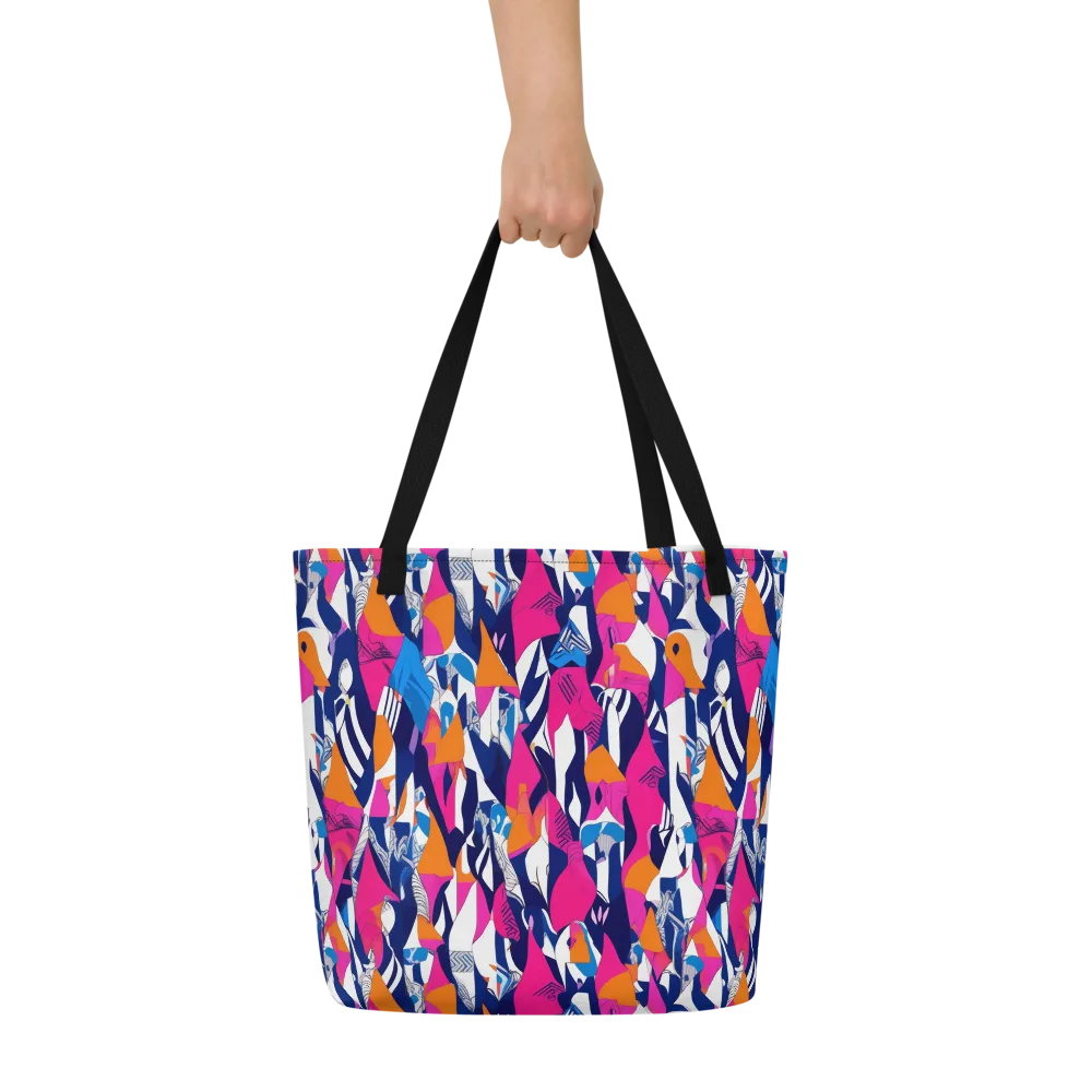Neon Couture on Large Tote Bag W/ Pocket — Front