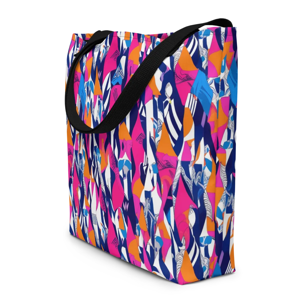 Neon Couture on Large Tote Bag W/ Pocket — Front