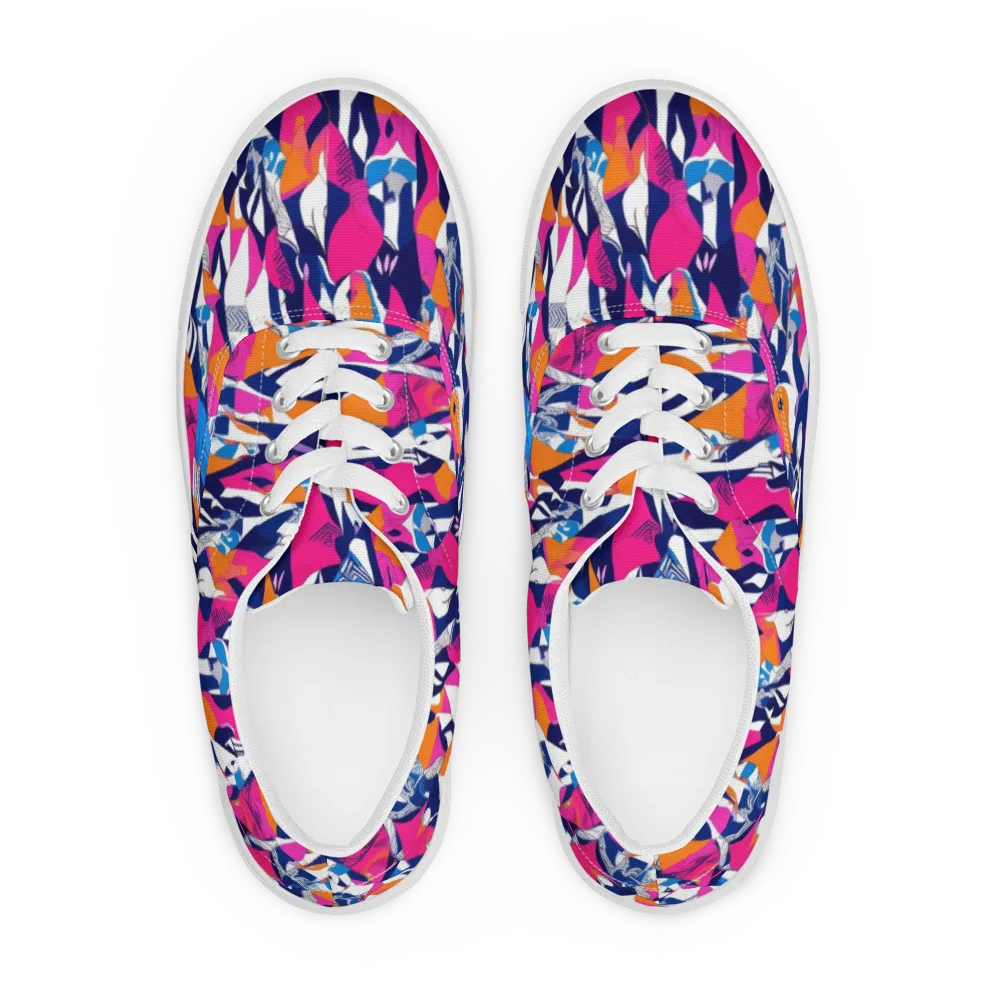 Neon Couture on Men's Lace-Up Canvas Shoes — Front