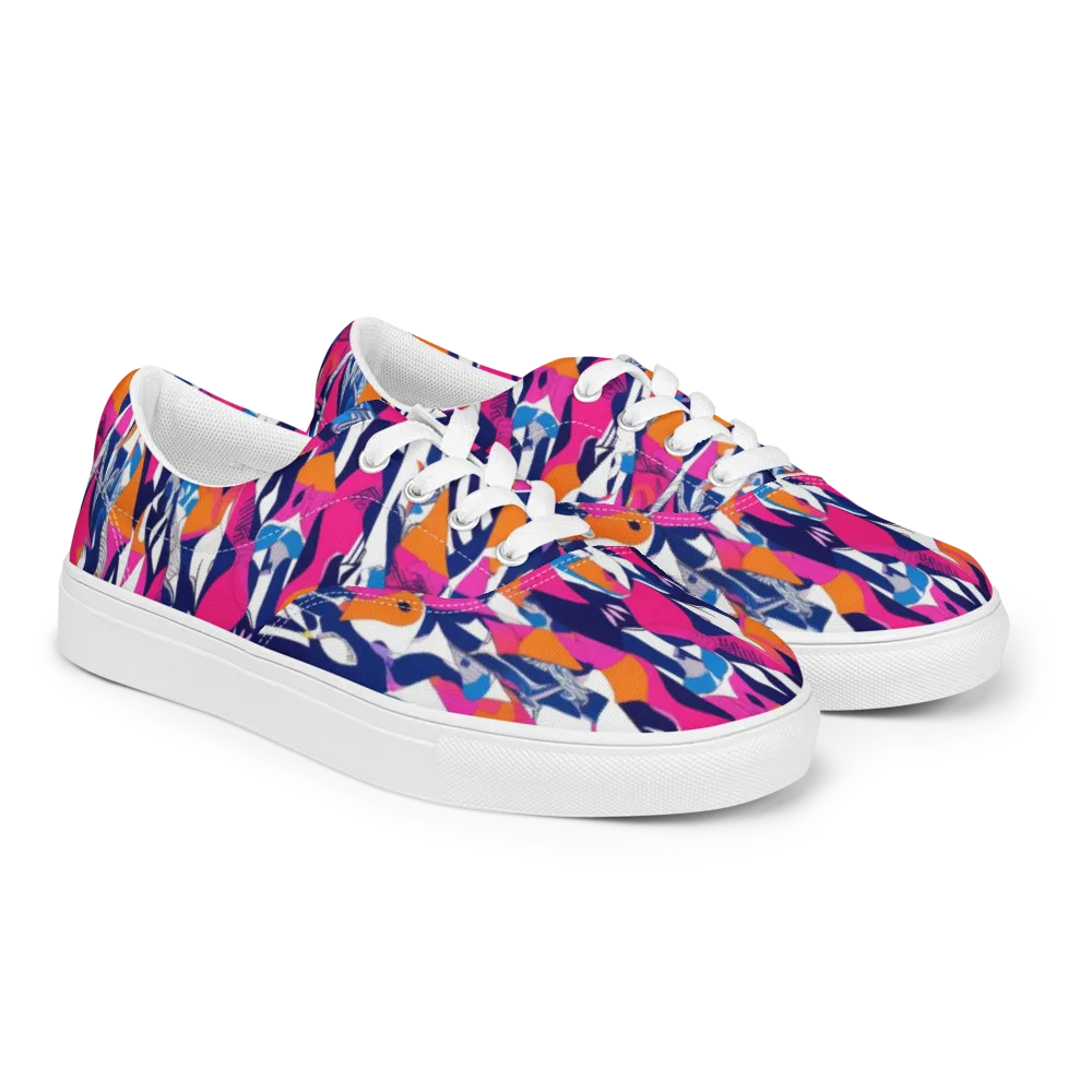 Neon Couture on Men's Lace-Up Canvas Shoes — Right Front