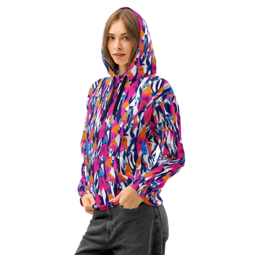 Neon Couture on a Cotton Hoodie