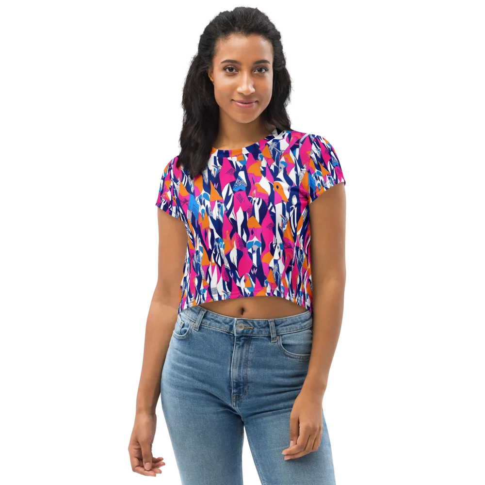 Neon Couture on Crop Tee — Front