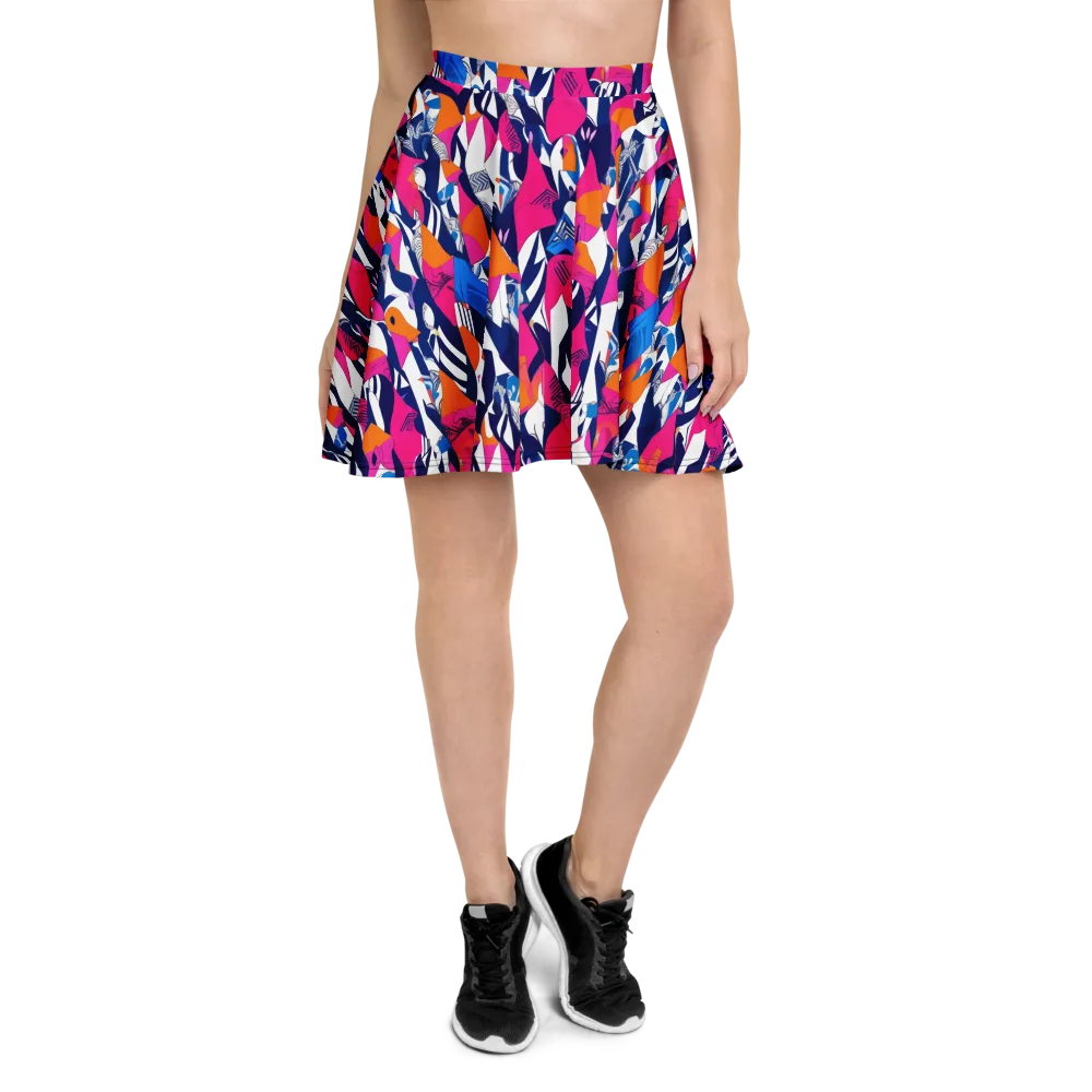 Neon Couture on Skater Skirt — Front