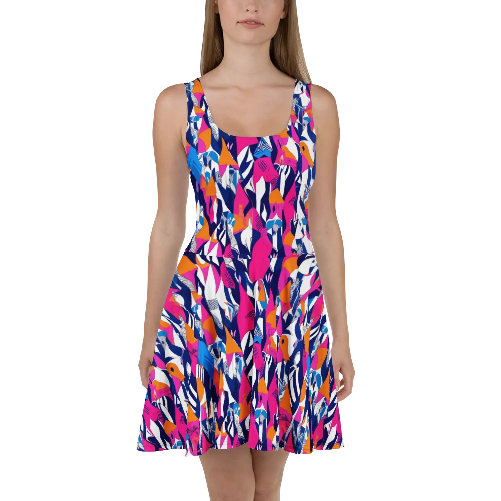 Neon Couture on Skater Dress — Front