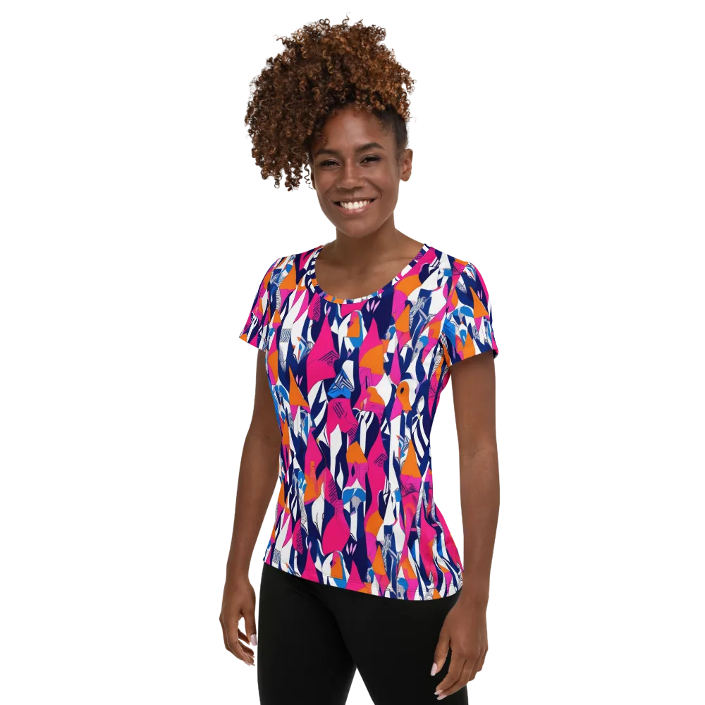 Neon Couture on Women's Athletic T-Shirt — Left