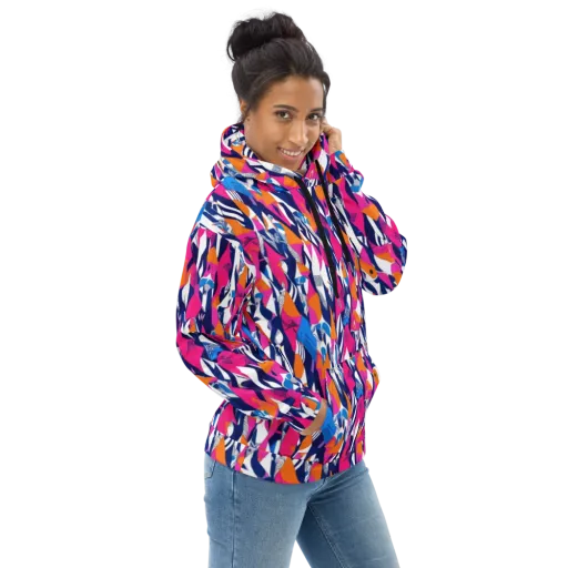 Neon Couture on a Hoodie