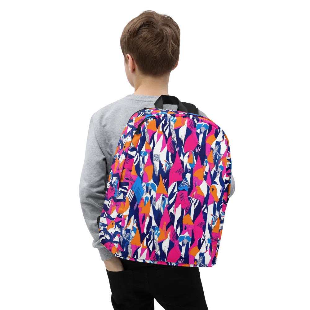 Neon Couture on Minimalist Backpack — Zoomed-in