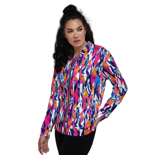 Neon Couture on a Bomber Jacket
