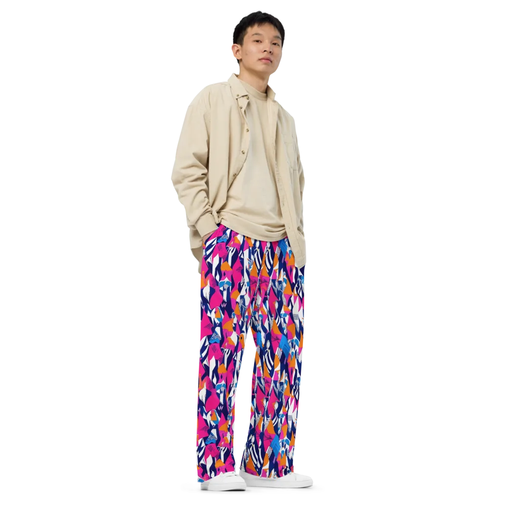 Neon Couture on Wide-Leg Pants — Right Front