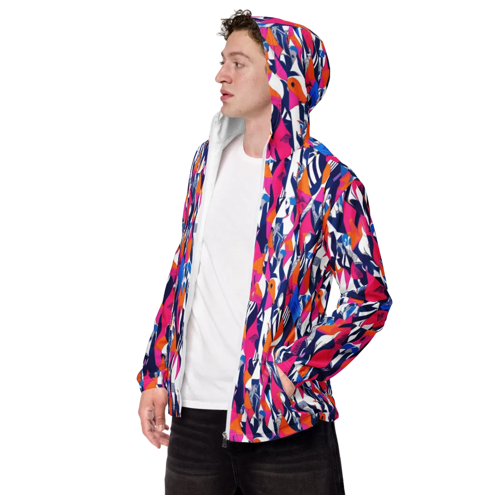 Neon Couture on Men's Windbreaker — Left Front
