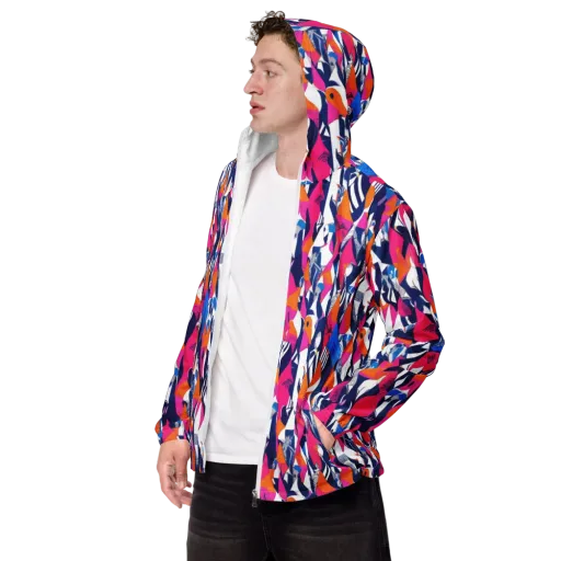 Neon Couture on a Men's Windbreaker