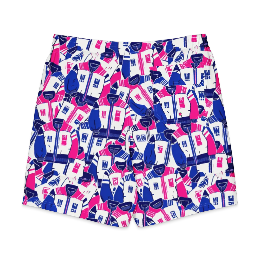 Midnight Letterman on Men's Board Shorts — Back
