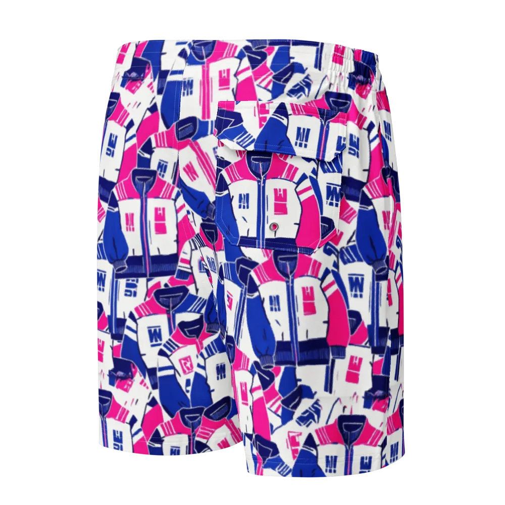 Midnight Letterman on Men's Board Shorts — Back