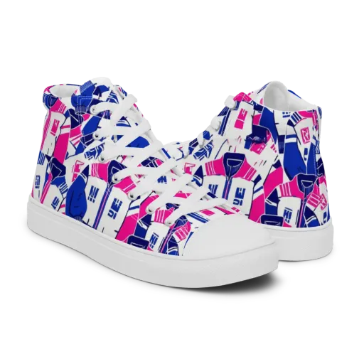 Midnight Letterman on a Men's High Top Canvas Shoes