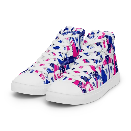 Midnight Letterman on a Women's High Top Canvas Shoes