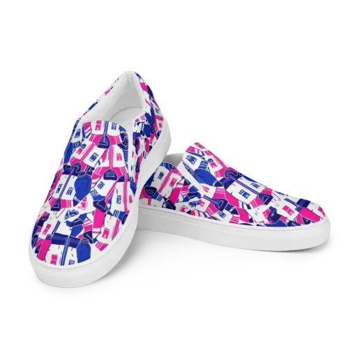 Midnight Letterman on a Men's Slip-On Canvas Shoes