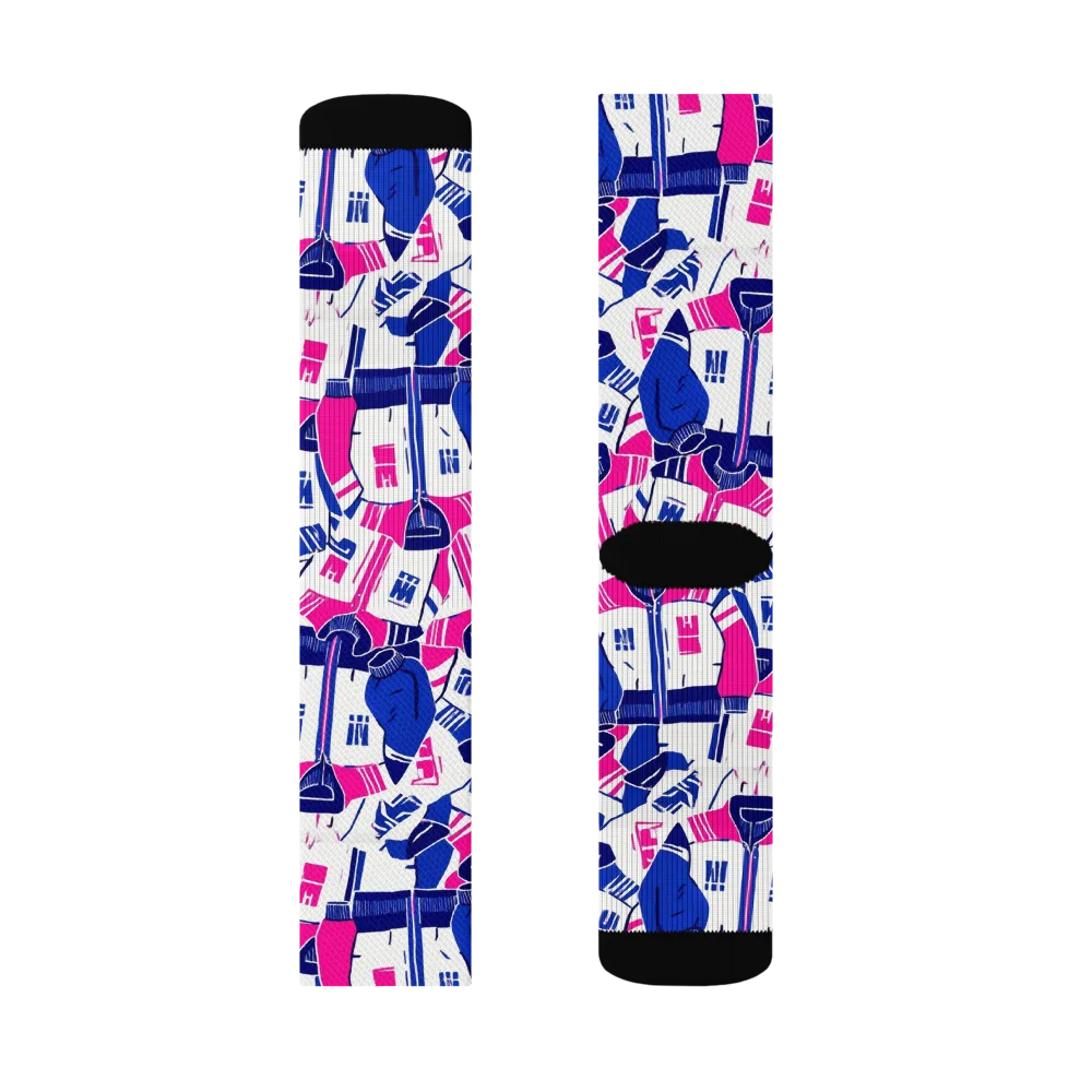 Midnight Letterman on Socks — Right Sock