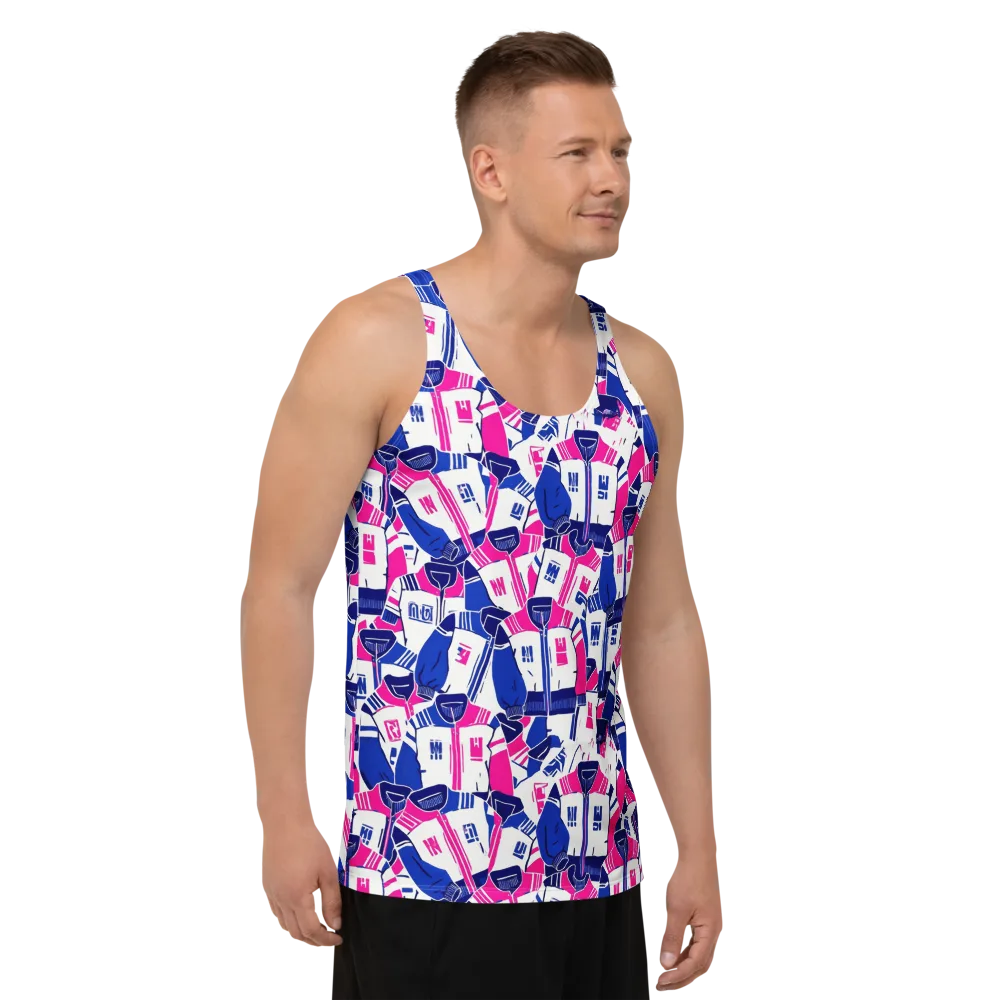 Midnight Letterman on Men's Tank Top — Right Front