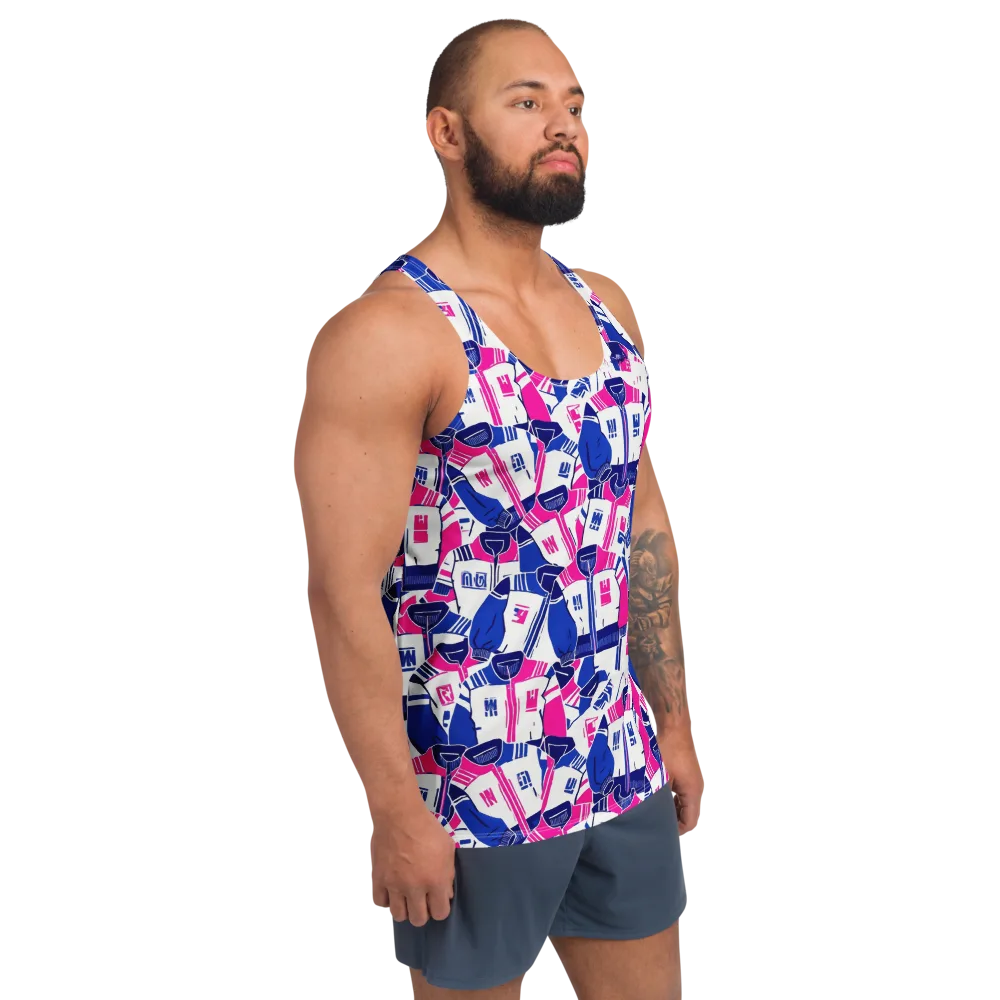 Midnight Letterman on Men's Tank Top — Right Front