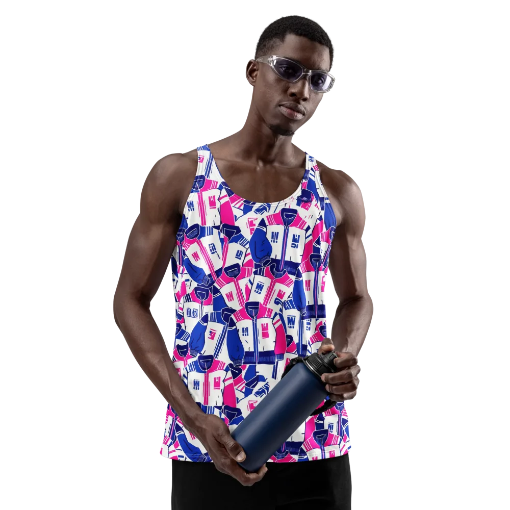 Midnight Letterman on Men's Tank Top — Front