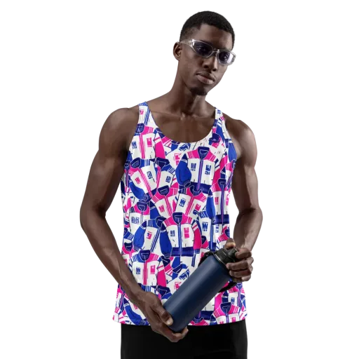 Midnight Letterman on a Men's Tank Top