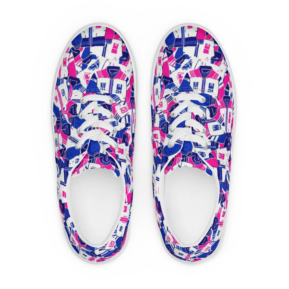 Midnight Letterman on Men's Lace-Up Canvas Shoes — Front