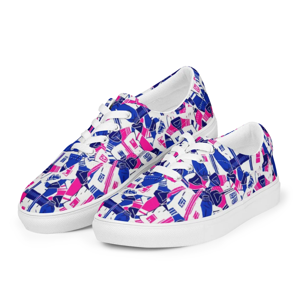 Midnight Letterman on Men's Lace-Up Canvas Shoes — Left Front