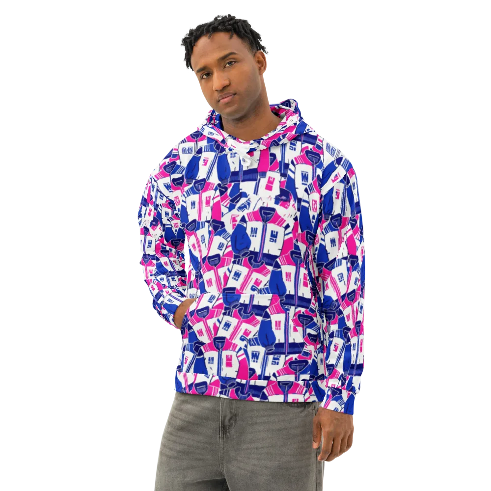 Midnight Letterman on Cotton Hoodie — Left Front