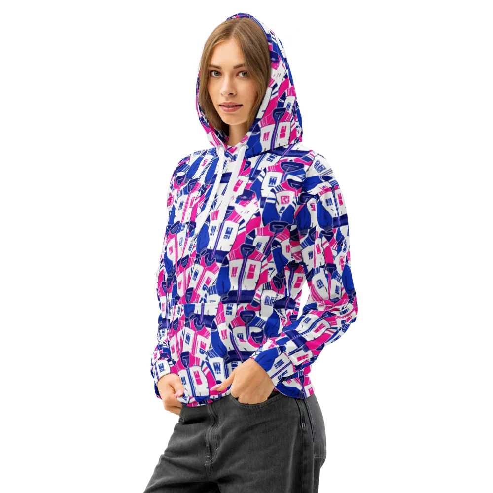 Midnight Letterman on Cotton Hoodie — Left Front