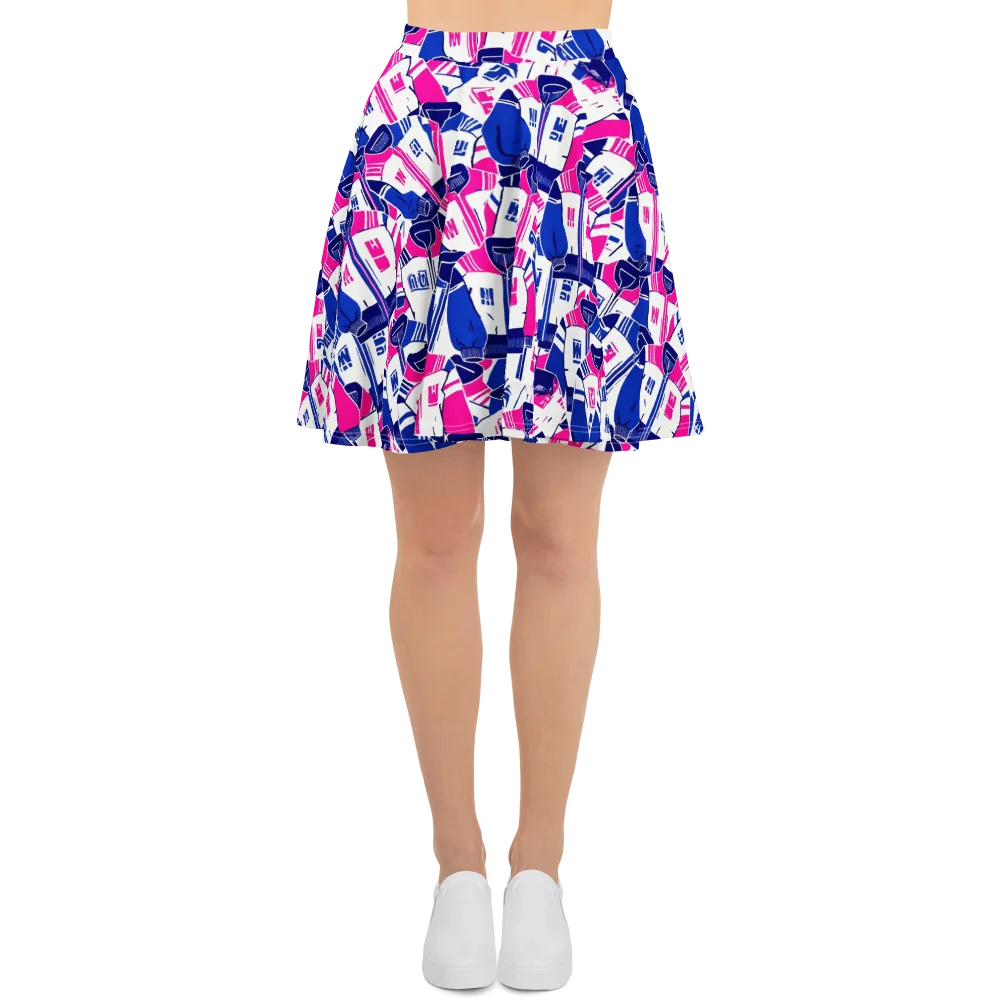 Midnight Letterman on Skater Skirt — Front