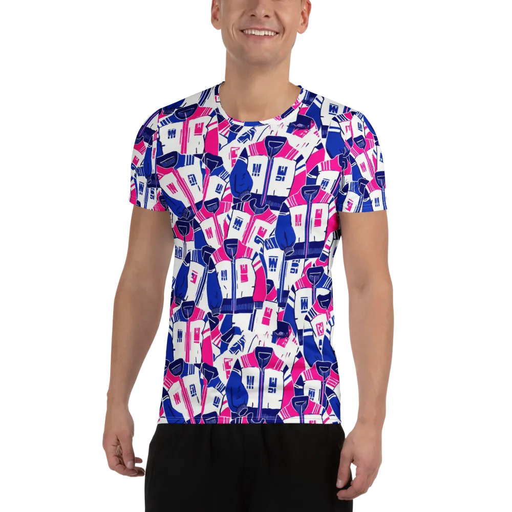 Midnight Letterman on Men's Athletic T-Shirt — Front