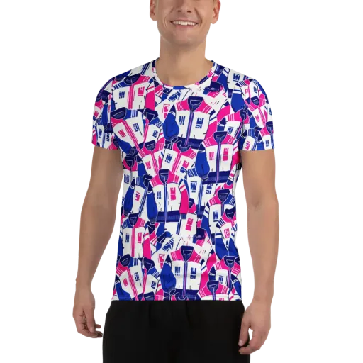 Midnight Letterman on a Men's Athletic T-Shirt