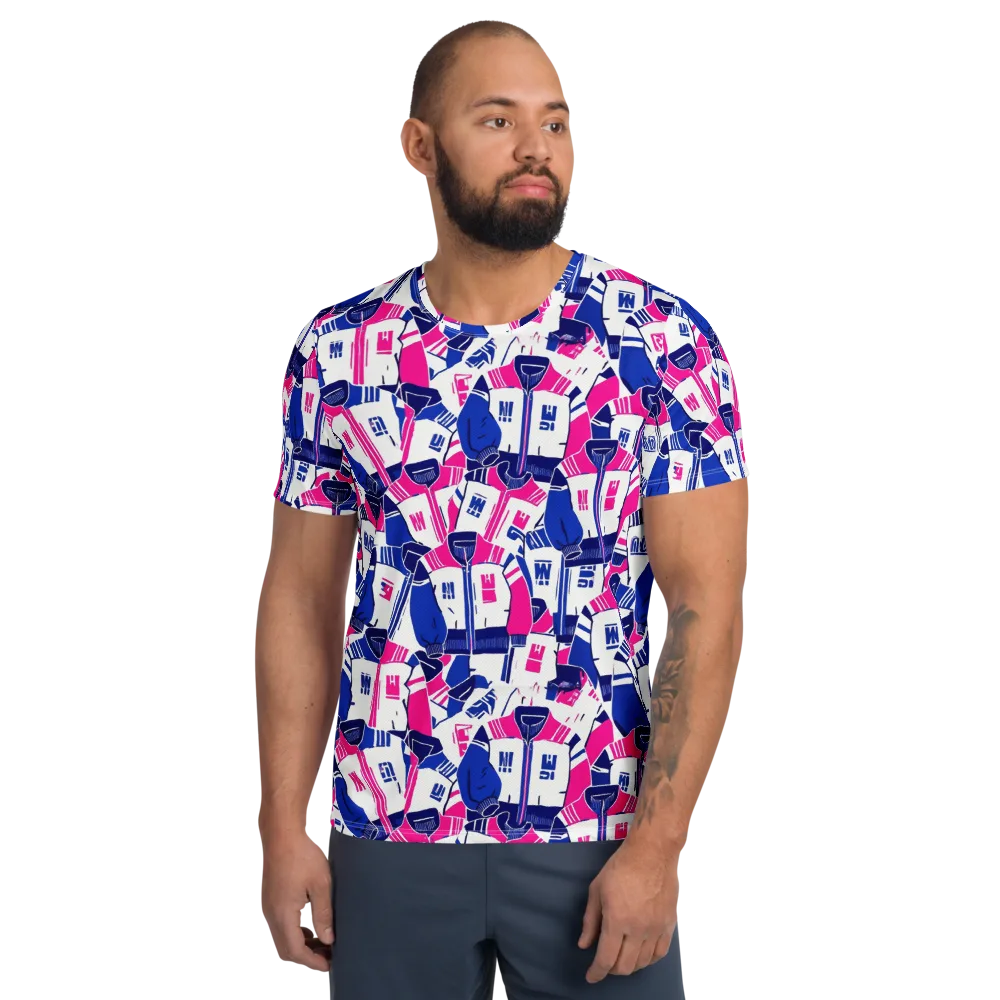 Midnight Letterman on Men's Athletic T-Shirt — Front