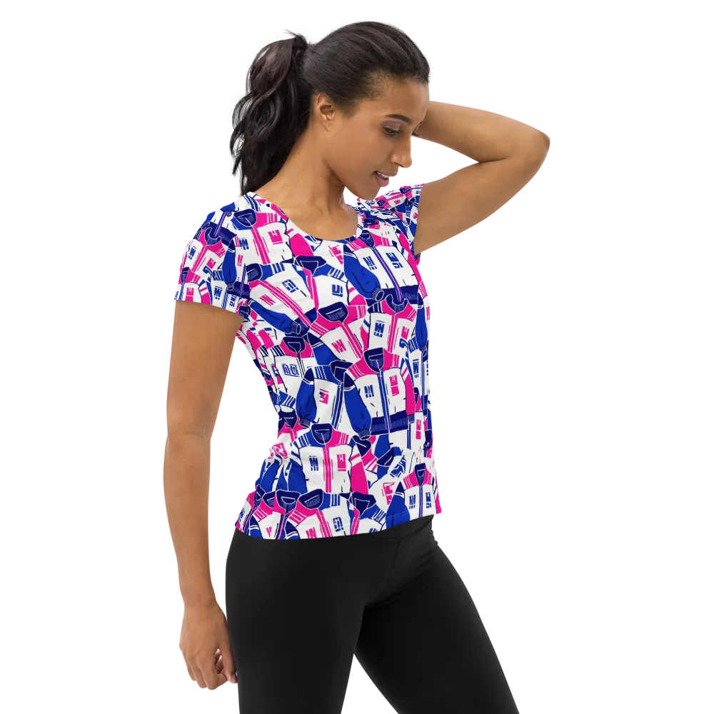 Midnight Letterman on Women's Athletic T-Shirt — Right
